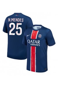 Fotbalové Dres Paris Saint-Germain Nuno Mendes #25 Domácí Oblečení 2024-25 Krátký Rukáv